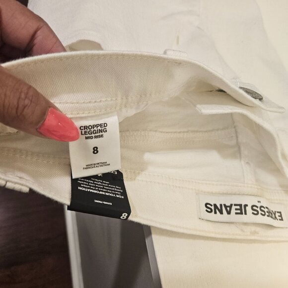 EXPRESS WOMEN'S JEANS SIZE 8 CROPPED LEGGINGS - Picture 3 of 3
